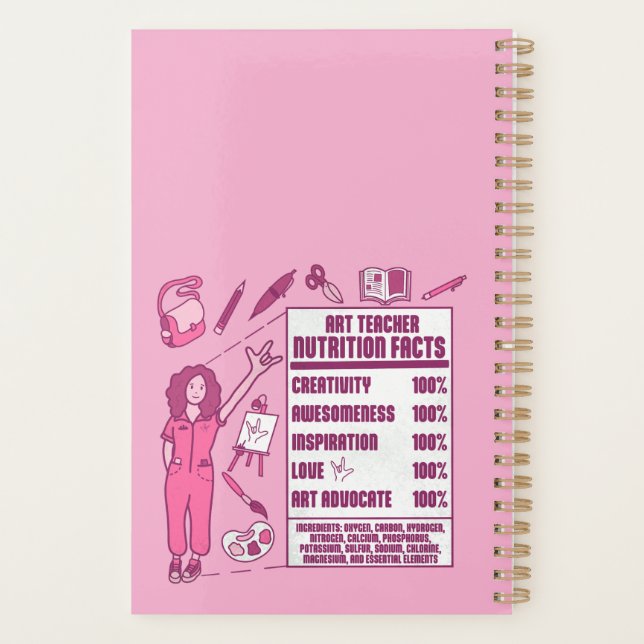 An Appreciation to Art Teachers - Perfect Gift  Planner (Back)