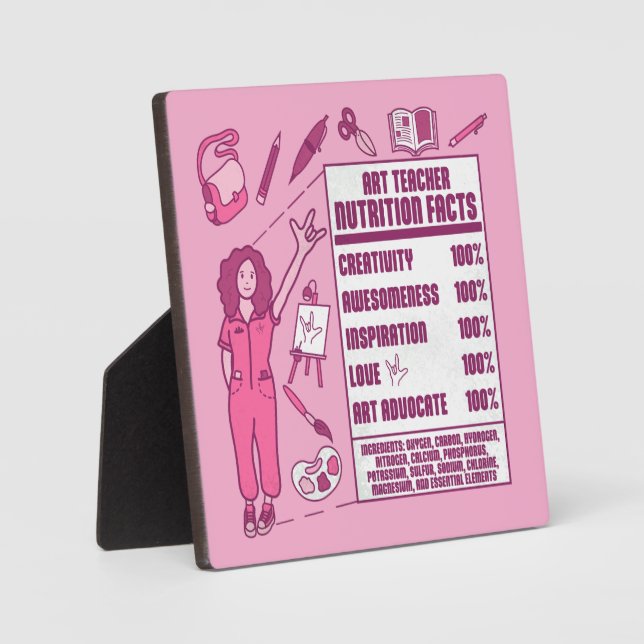 An Appreciation to Art Teachers - Perfect Gift  Plaque (Front)