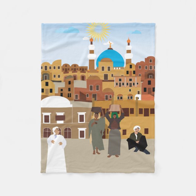 An Arab village Fleece Blanket (Front)