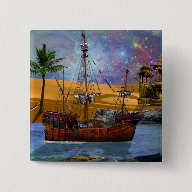 An Arabian Adventure 15 Cm Square Badge (Front)
