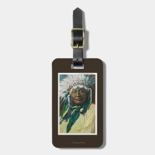 An Arapahoe Indian Chief PortraitColorado Luggage Tag