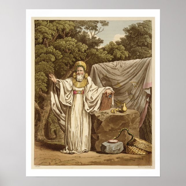 An Arch Druid in his Judicial Habit, engraved by R Poster (Front)