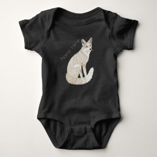 An Arctic Fox Retro Chic Cute Animal Theme Fashion Baby Bodysuit