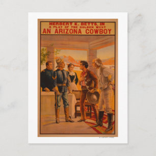 An Arizona CowboyWestern Play Poster Postcard