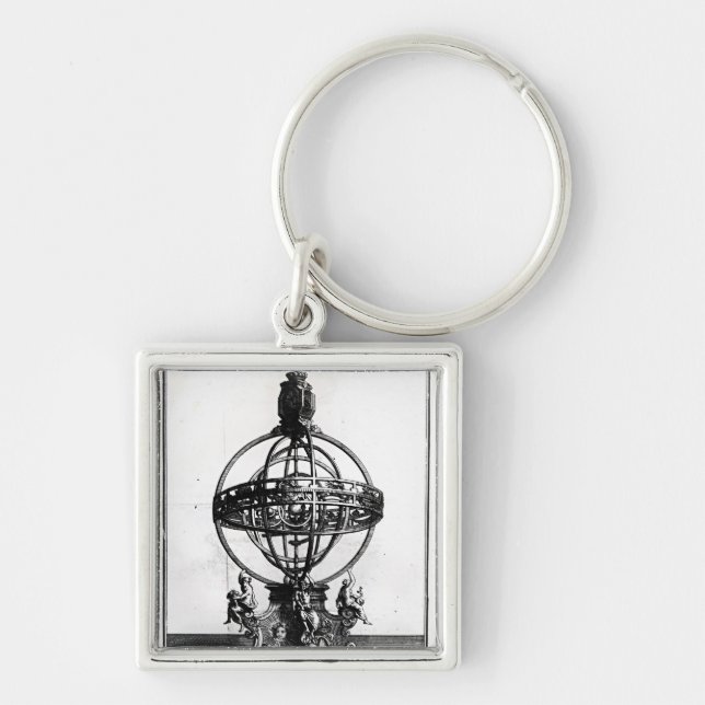 An Armillary Sphere of the Copernican System Key Ring (Front)