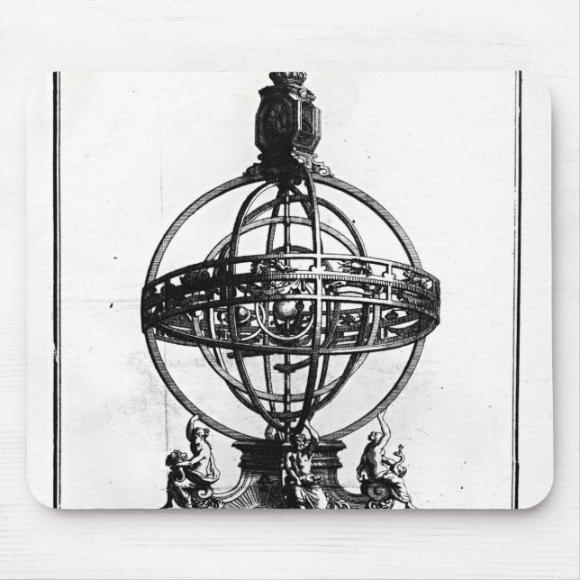 An Armillary Sphere of the Copernican System Mouse Pad (Front)