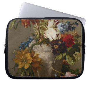 An Arrangement with Flowers, 19th century Laptop Sleeve