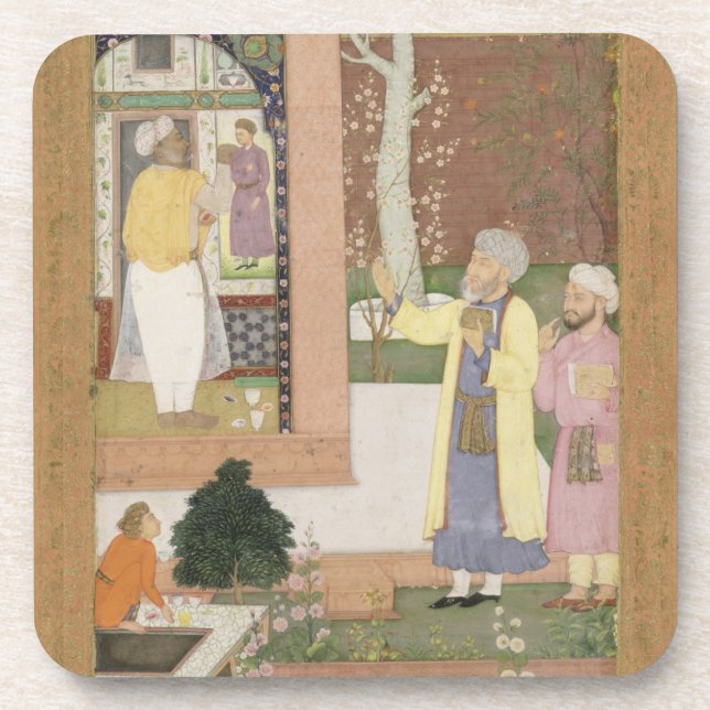 An artist decorating the interior of a garden pavi coaster (Front)