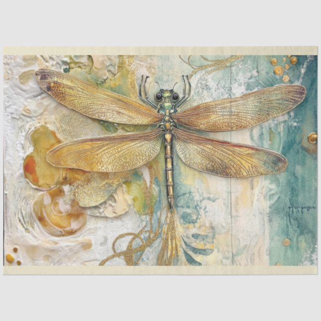 An Artistic Dragonfly Series Design #6 Tissue Paper (Front)