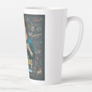 An Artistic Illustration of a Teacher Latte Mug