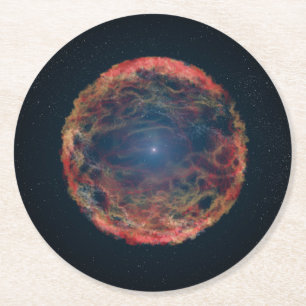 An Artist's Impression Of Supernova 1993j. Round Paper Coaster