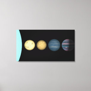 An artist's rendition comparing brown dwarfs 2 canvas print