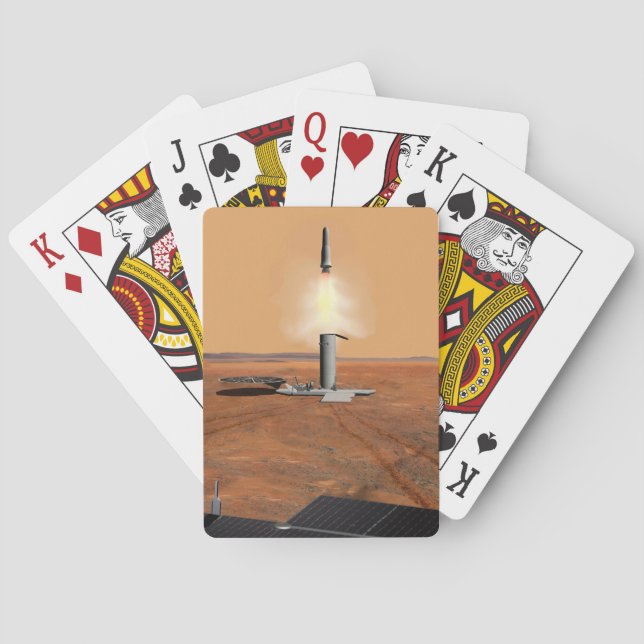 An Ascent Vehicle Leaving Mars. 2 Playing Cards (Back)