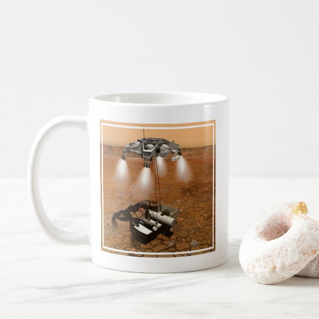 An Ascent Vehicle Leaving Mars. Coffee Mug (With Donut)