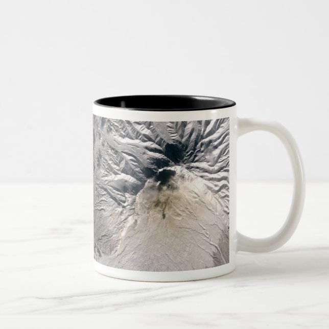 An ash rich plume rises Two-Tone coffee mug (Right)
