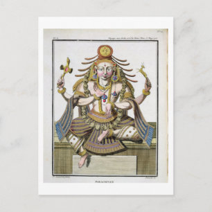 An aspect of Shiva, from 'Voyage aux Indes et a la Postcard