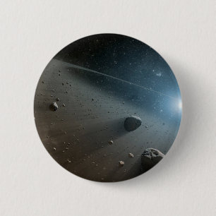 An Asteroid Belt Around The Bright Star Vega. 6 Cm Round Badge