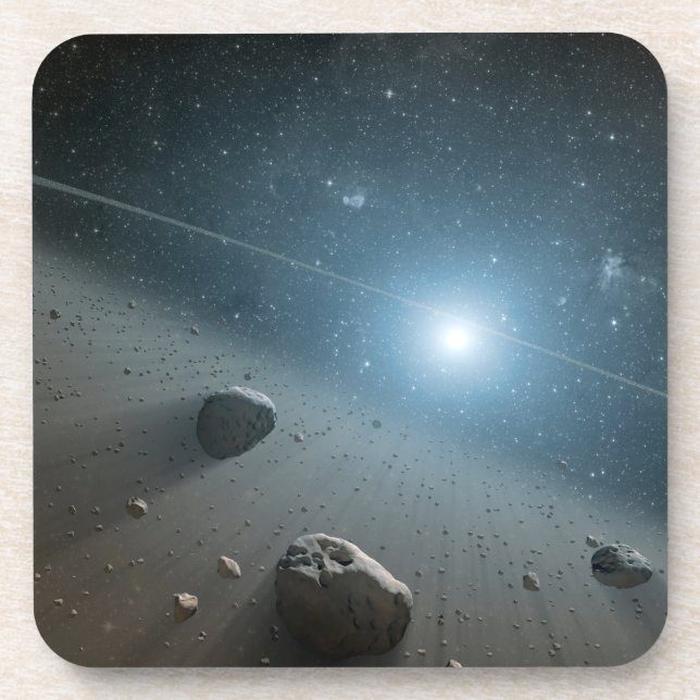 An Asteroid Belt Around The Bright Star Vega. Coaster (Front)