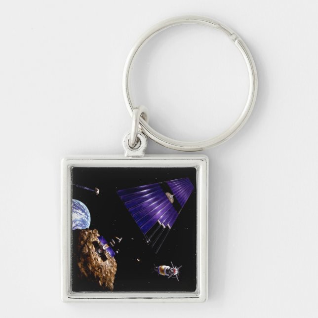 An asteroid mining mission key ring (Front)
