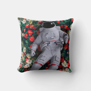 An astronaut in the Flowers Cushion