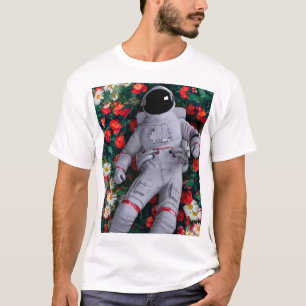 An astronaut in the Flowers  T-Shirt