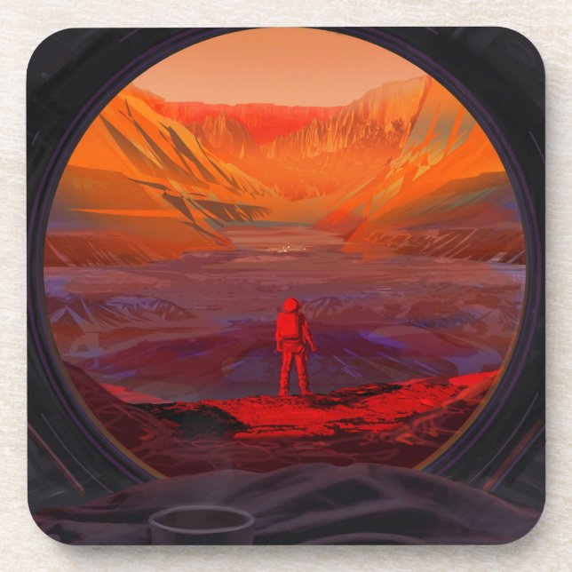 An Astronaut On Mars Coaster (Front)