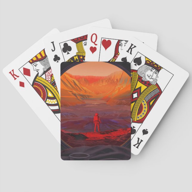 An Astronaut On Mars Playing Cards (Back)
