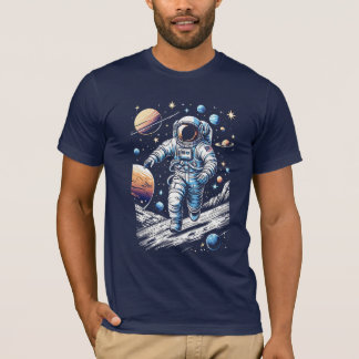 An astronaut running on the moon T-Shirt