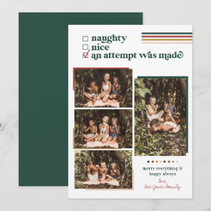 An Attempt Was Made Modern Christmas Photo Card