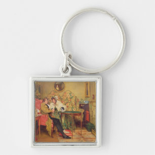 An Attentive Visitor Key Ring