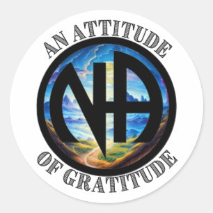 An Attitude of Gratitude - NA Classic Round Sticker