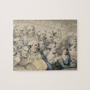 An Audience at Drury Lane Theatre (pen & ink and w Jigsaw Puzzle