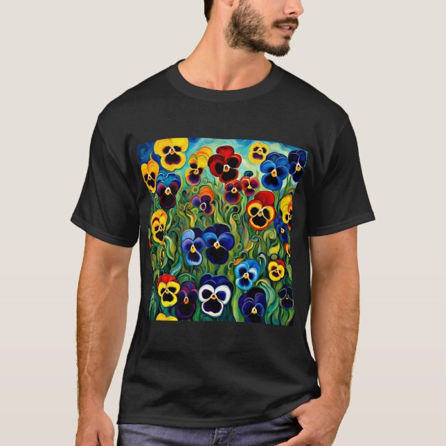 An Audience of Pansies T-Shirt (Front)