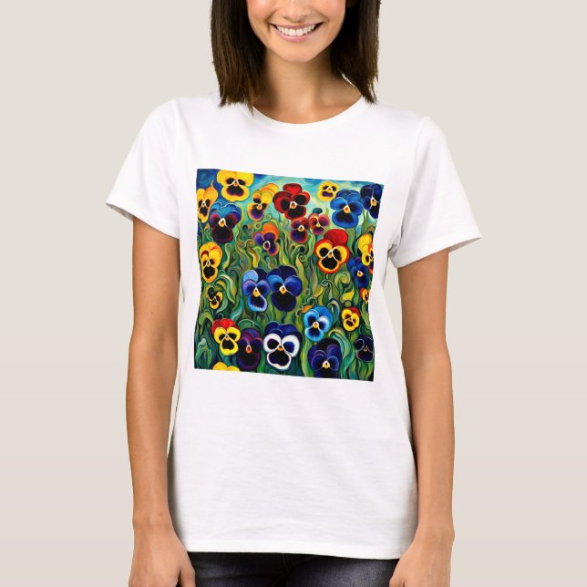 An Audience of Pansies T-Shirt (Front)