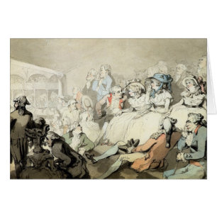 An Audience Watching a Play, c.1785 (pen and ink a