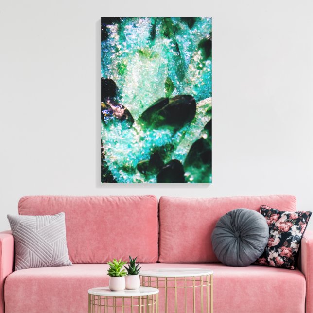 An Aura of Emeralds Canvas Print (Insitu(LivingRoom))