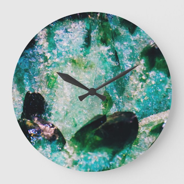 An Aura of Emeralds Large Clock (Front)