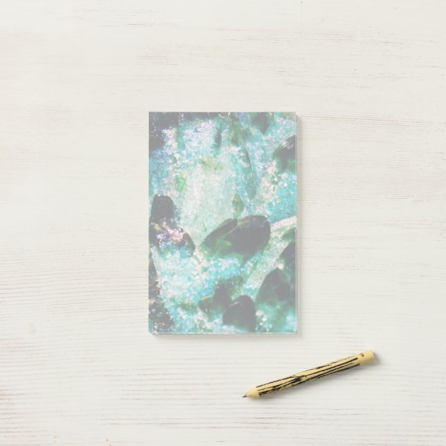 An Aura of Emeralds Post-it Notes (On Desk)