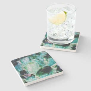 An Aura of Emeralds Stone Coaster