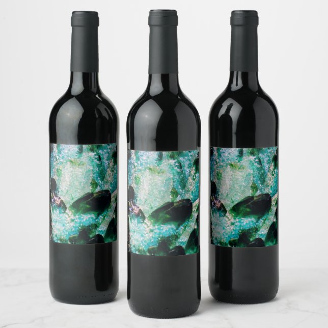 An Aura of Emeralds Wine Label (Bottles)