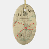 An Authentic 1690 Pirate Map (with embellishments) Ceramic Tree Decoration (Right)