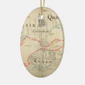 An Authentic 1690 Pirate Map (with embellishments) Ceramic Tree Decoration (Left)