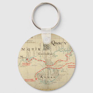 An Authentic 1690 Pirate Map (with embellishments) Key Ring