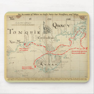 An Authentic 1690 Pirate Map (with embellishments) Mouse Pad