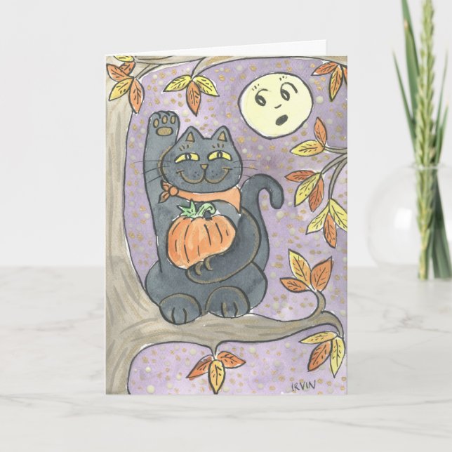 An Autumn Good Luck Wish with Verse Inside Card (Front)