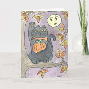 An Autumn Good Luck Wish with Verse Inside Card