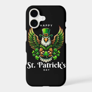 an eagle with green leprechaun hat