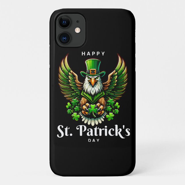 an eagle with green leprechaun hat Case-Mate iPhone case (Back)