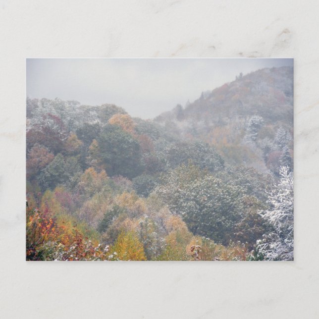 An Early Snow in the Fall Postcard (Front)