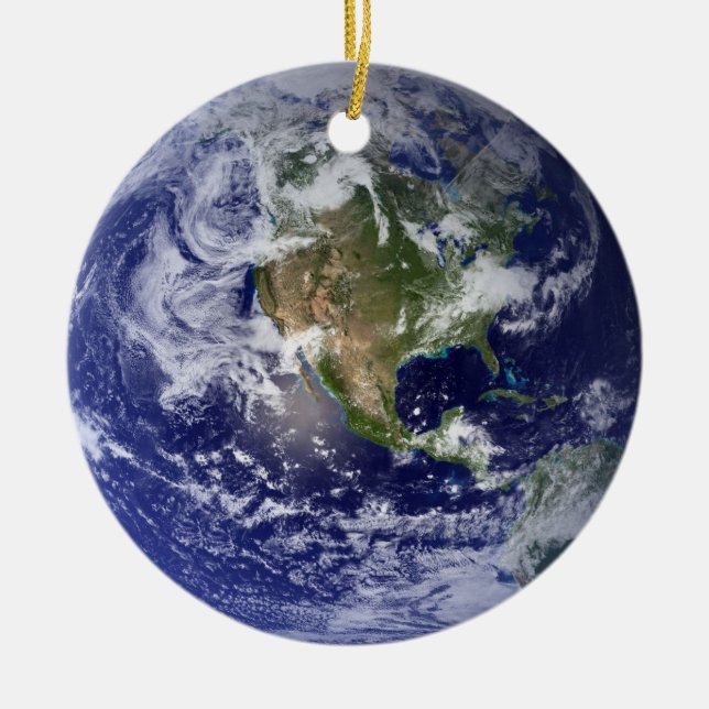 An Earth Image Christmas Ceramic Tree Decoration (Front)